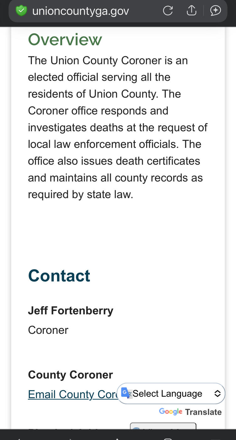 NEW EVIDENCE – as in recorded conversation between Joan Fortenberry, who was Barbara Crawford’s “CAREGIVER” who was paid by Frank Wilson-She is in possession of Barbara Crawford’s remains and her death certificate. HER SON IS THE UNION COUNTY CORONER! NEW EVIDENCE – as in recorded conversation between Joan Fortenberry, who was Barbara Crawford’s “CAREGIVER” who was paid by Frank Wilson-She is in possession of Barbara Crawford’s remains and her death certificate. HER SON IS THE UNION COUNTY CORONER!